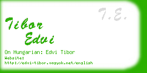 tibor edvi business card